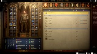 Kingdom Come: Deliverance 2 stats screen