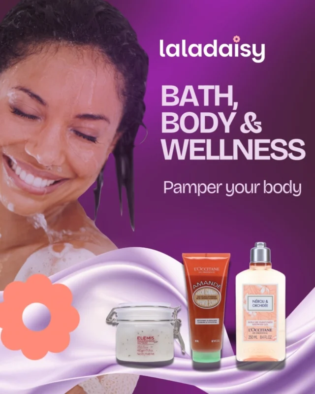 🌸 Elevate your self-care ritual with our bath and body essentials. Infused with nourishing vitamins, rich shea butter, seaweed botanicals, and antioxidants, each product is designed to leave your skin irresistibly soft and radiant. Indulgence starts here. ✨ Shop the collection: https://www.laladaisy.com/shop/bath-and-body/bath-body-wellness/  #LaLaDaisy #bathandbody #luxurybrands #haircare #skincare #laladaisybeauty #indulgence #wellness